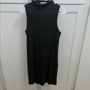 Forest green Ribbed Mini Dress